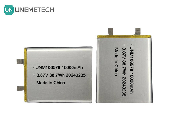 Batteria LiPo ad alta capacità 10000mAh 3.87V 106578 per sistemi di stoccaggio dell'energia