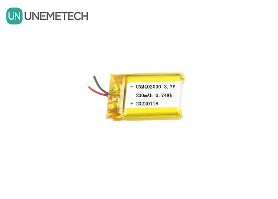 Piccole dimensioni 402030 3.7V 200mAh batteria ricaricabile Lipo per prodotti elettronici