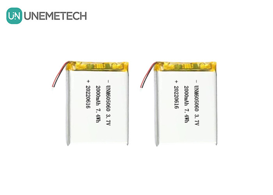 UNEMETECH 605060 2000mAh Batteria al litio polimerico 3.7V Strumento di bellezza Batteria ricaricabile