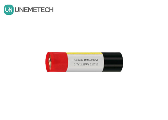 Batteria LiPo cilindrica ricaricabile 13450 3.7V 650mAh per sigarette elettroniche