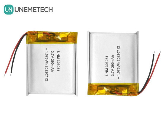 3.7V 290mAh Batteria polimerica ricaricabile agli ioni di litio 303034 per giocattoli elettrici