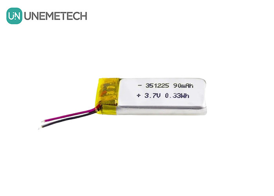 351225 Batteria al litio polimerico 3.7V 90mAh Ricaricabile Batteria al litio polimerico ultra sottile