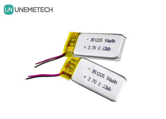 351225 Batteria al litio polimerico 3.7V 90mAh Ricaricabile Batteria al litio polimerico ultra sottile