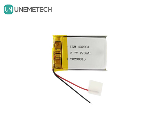 3.7V 270mAh 432031 Batteria al litio polimerico per apparecchi elettronici