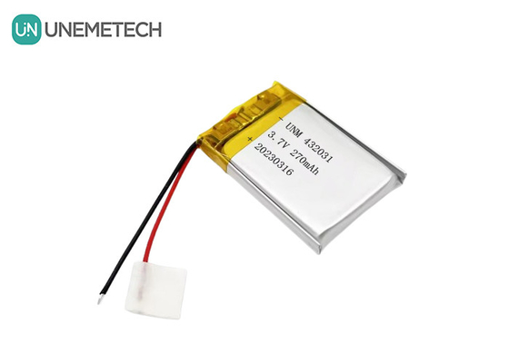 3.7V 270mAh 432031 Batteria al litio polimerico per apparecchi elettronici
