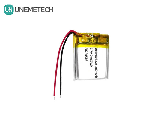 3.7V batteria ricaricabile agli ioni di litio polimero 502225 260mAh per sensori wireless