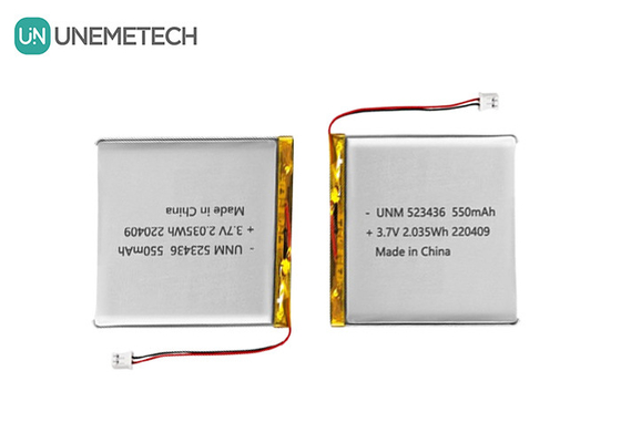 Batteria polimerica agli ioni di litio 3.7V 550mAh 523436 Batteria polimerica ricaricabile Li per tracker GPS