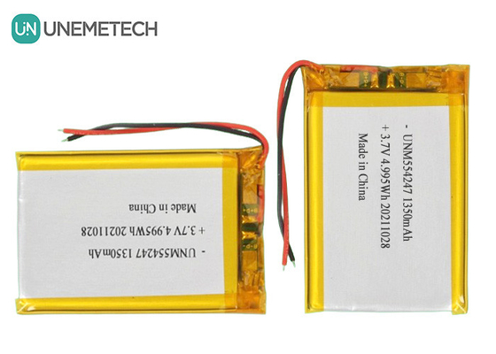 3.7V 1350mAh Ricaricabile Li Ion Polymer Battery Pack 554247 per Mini Drone