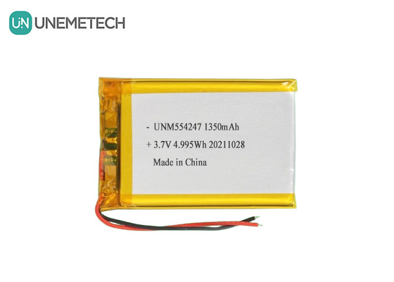 3.7V 1350mAh Ricaricabile Li Ion Polymer Battery Pack 554247 per Mini Drone