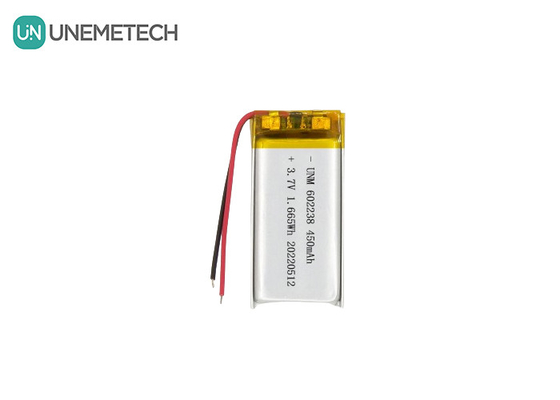 Batteria polimerica agli ioni di litio 602238 3.7V 450mAh Batteria ricaricabile agli ioni di litio per inseguitore di animali domestici