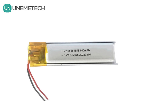 Fornitore di batterie per cosmetici e bellezza 600mAh 3.7V Lipo batteria 651558 per depilazione