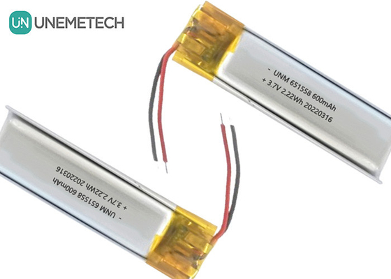 Fornitore di batterie per cosmetici e bellezza 600mAh 3.7V Lipo batteria 651558 per depilazione