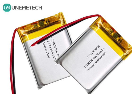 Batteria LiPo 1000mAh 703540 3.7V Batteria ricaricabile in Li polimero per prodotti elettronici
