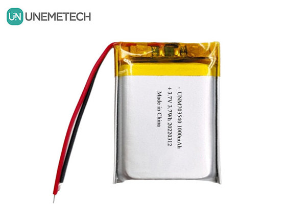 Batteria LiPo 1000mAh 703540 3.7V Batteria ricaricabile in Li polimero per prodotti elettronici