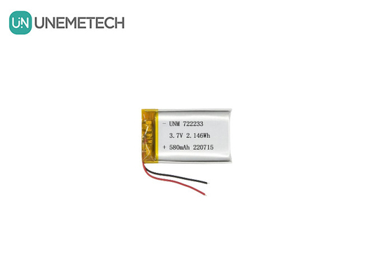 Batterie al litio polimeriche 722233 3.7V 580mAh Batteria LiPo dalla Cina Manufacturer