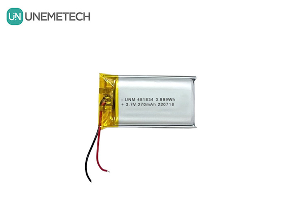 Batteria ricaricabile a ciclo profondo Li-Ion Polimero 3.7V 270mAh 481834 Per occhiali intelligenti