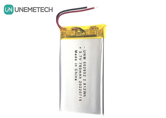 3.7V 760mAh Batteria ricaricabile in polimero agli ioni di litio 502852 per luci LED