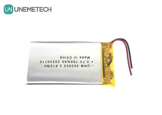 3.7V 760mAh Batteria ricaricabile in polimero agli ioni di litio 502852 per luci LED