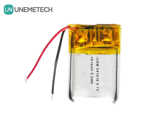 3.7V Lipo batterie ricaricabili 541416 81mAh Piccola batteria LiPo per cuffie Bluetooth