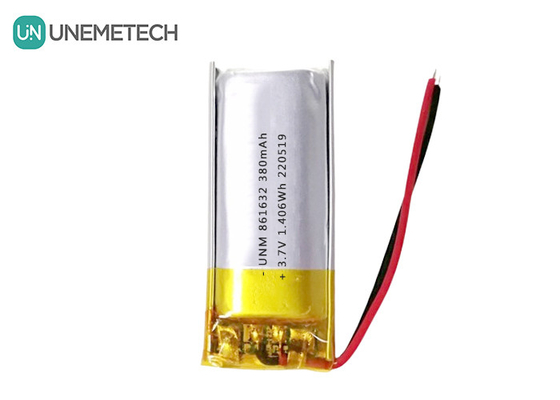 1S LiPo Batterie 3.7V 380mAh Batteria ricaricabile Li-polimero 861632 per lampada da tavolo