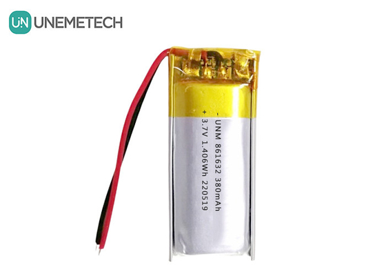 1S LiPo Batterie 3.7V 380mAh Batteria ricaricabile Li-polimero 861632 per lampada da tavolo