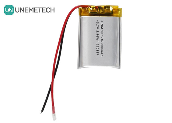 3.7V 800mAh Batteria Li-Ion Polimero 902536 Ricaricabile