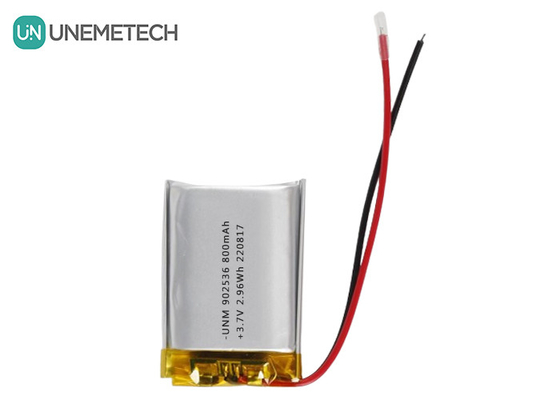 3.7V 800mAh Batteria Li-Ion Polimero 902536 Ricaricabile