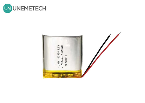 3.7V 1050mAh Disegno compatto personalizzato Batteria Lipo 103535 Per proiettori in miniatura