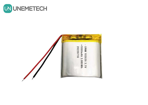 3.7V 1050mAh Disegno compatto personalizzato Batteria Lipo 103535 Per proiettori in miniatura