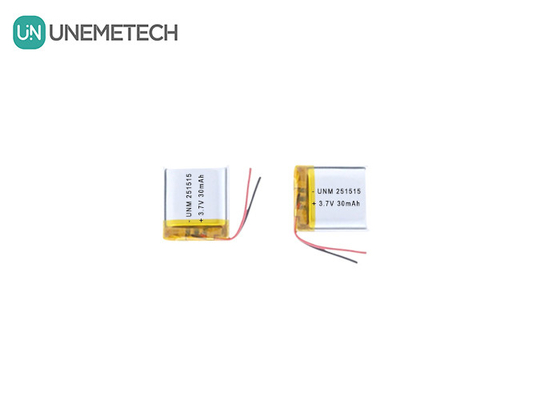 3.7V 30mAh 251515 Piccola batteria Lipo leggera per piccolo termometro elettronico