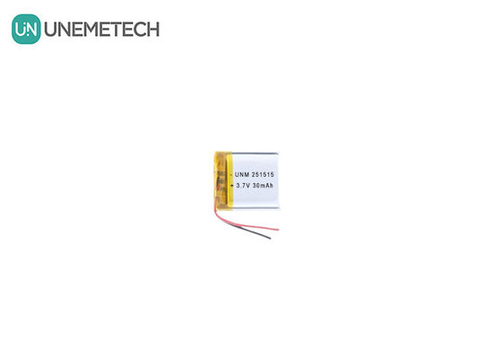 3.7V 30mAh 251515 Piccola batteria Lipo leggera per piccolo termometro elettronico