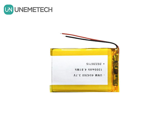 Batteria a ioni di litio polimerizzata 3.7V 1300mAh 454260 per sistemi Soalr