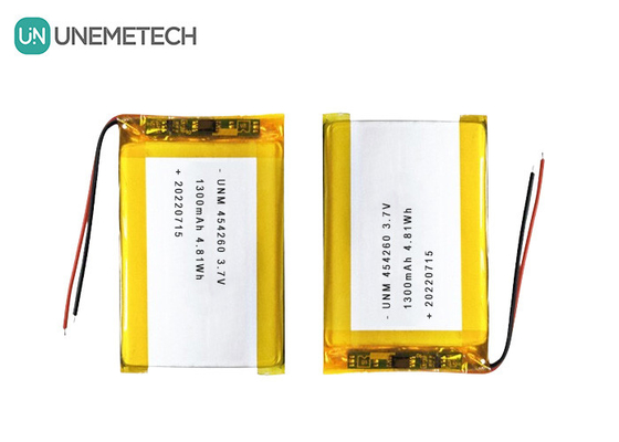 Batteria a ioni di litio polimerizzata 3.7V 1300mAh 454260 per sistemi Soalr