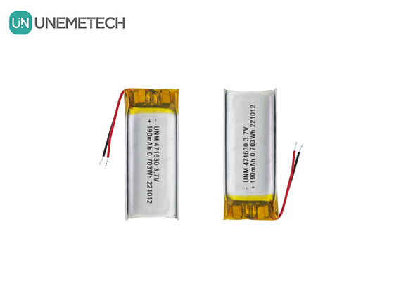 Batteria LiPo certificata CE 471630 3.7V 190mAh Batteria Li-polimero per elettronica portatile