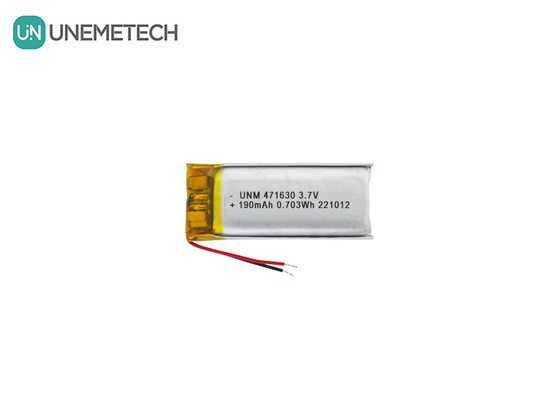 Batteria LiPo certificata CE 471630 3.7V 190mAh Batteria Li-polimero per elettronica portatile