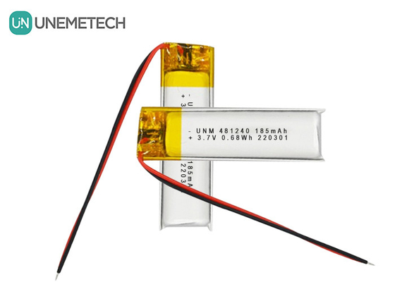 3.7V 185mAh 481240 Batteria agli ioni di litio e polimeri di litio per DVR per auto