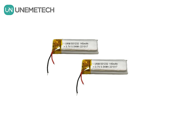 3.7V 145mAh 501232 Batteria al litio polimerico di design compatto per macchine a bolla