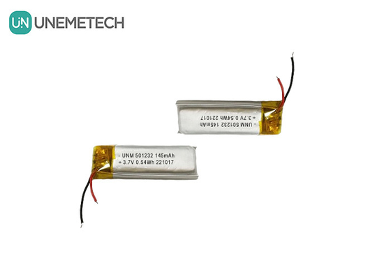 3.7V 145mAh 501232 Batteria al litio polimerico di design compatto per macchine a bolla