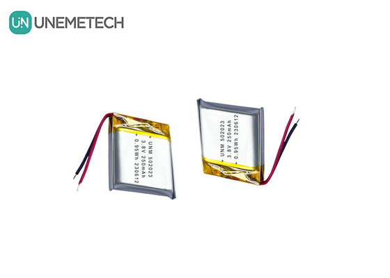 3.8V 250mAh 502023 Batteria polimerica al litio ad alta tensione per localizzatore di traccianti