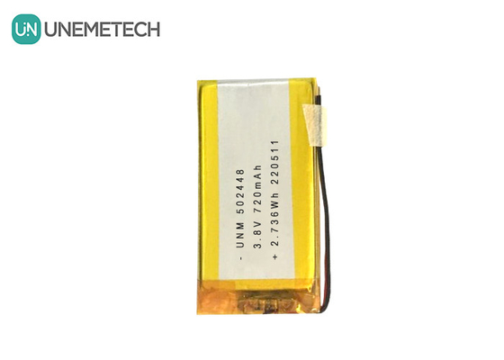 3.8V 720mAh LiPo Batteria ad alta tensione LiHV 502448 per cuffie Bluetooth