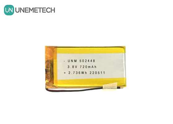 3.8V 720mAh LiPo Batteria ad alta tensione LiHV 502448 per cuffie Bluetooth