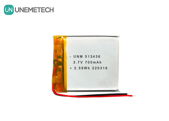 3.7V 700mAh 513436 Batteria polimerica ricaricabile agli ioni di litio per localizzatori GPS