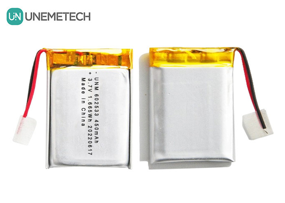 Ricaricabile 3.7V 450mAh 602533 Deep Cycle Lipo Battery Per Smart Watch