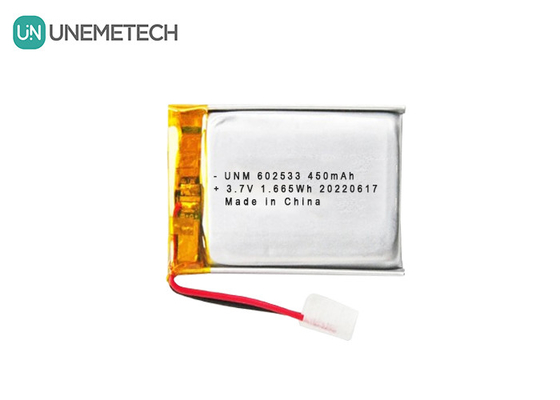 Ricaricabile 3.7V 450mAh 602533 Deep Cycle Lipo Battery Per Smart Watch
