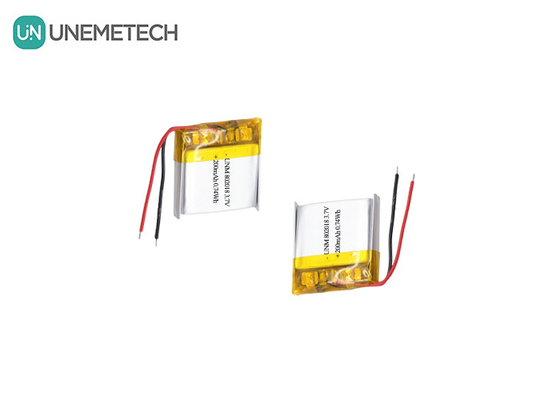 3.7V 200mAh Celle di batteria polimeriche agli ioni di litio da ricarica rapida 802018 Per depilatore