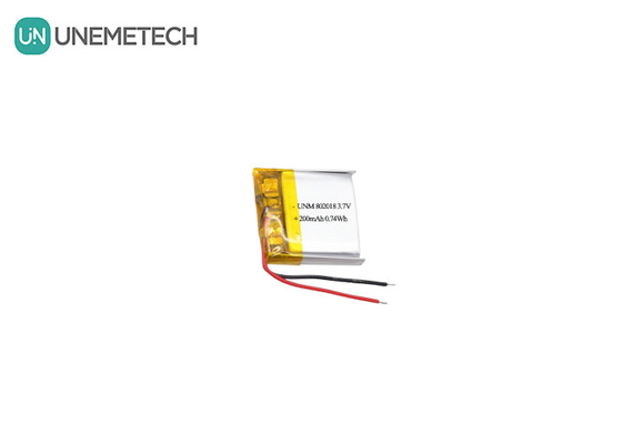 3.7V 200mAh Celle di batteria polimeriche agli ioni di litio da ricarica rapida 802018 Per depilatore