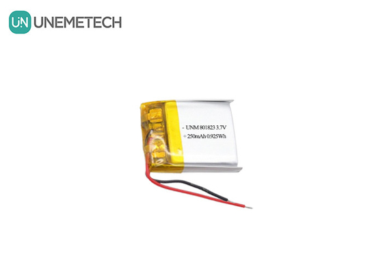 3.7V 250mAh 801823 Batteria Lipo ad alta densità energetica per calcolatori di tasca