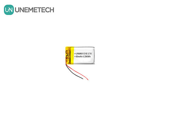 Qualità Batteria ricaricabile ai polimeri di litio da 3,7 V 80 mAh 601218 per occhiali intelligenti Fabbrica