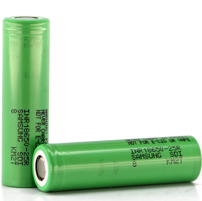 Samsung 25R 18650 2500mAh 20A Batteria 3.6V Cellula cilindrica agli ioni di litio INR18650-25R
