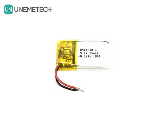 3.7V 25mAh 401014 Batteria Lipo ricaricabile ultra piccola per occhiali intelligenti